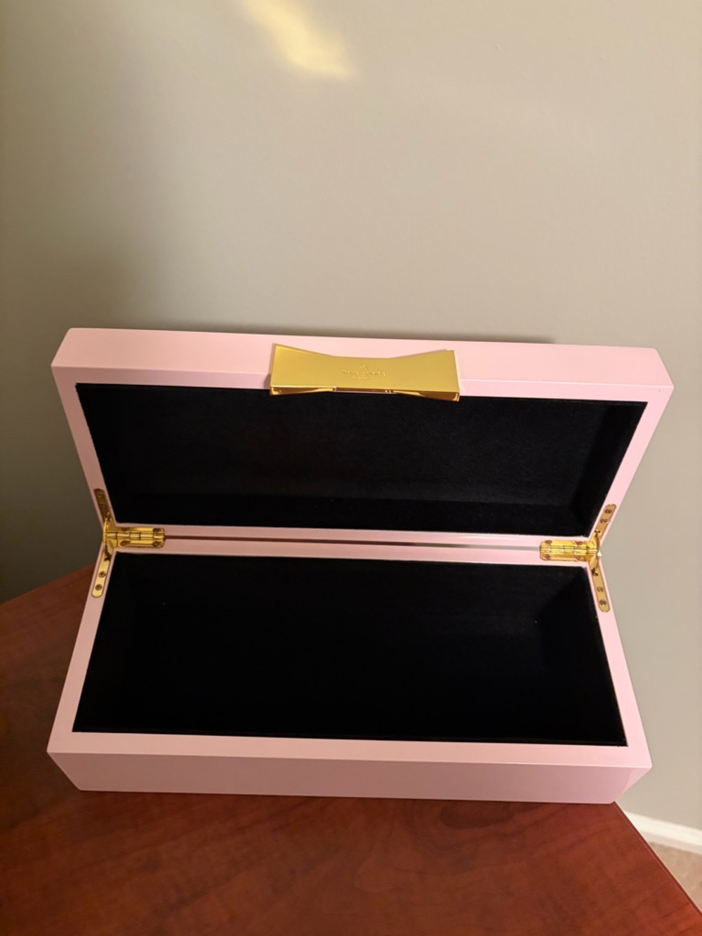 kate spade Light Pink Jewelry Box with Gold Bow Accent - Picture 2 of 4